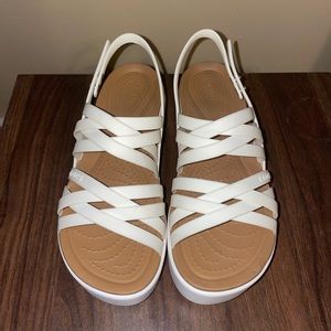 White Brooklyn Crocs